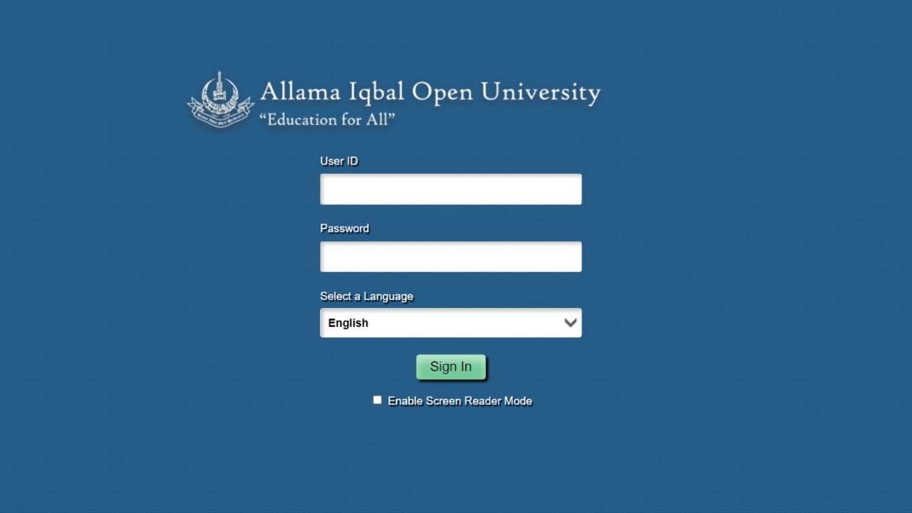 cms portal aiou result