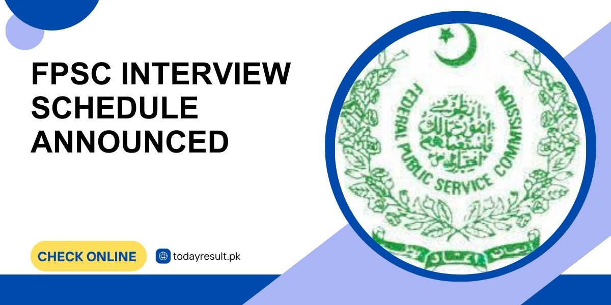 FPSC Interview Schedule Announced