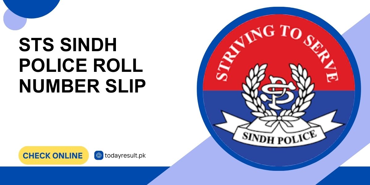 STS Sindh Police Roll Number Slip