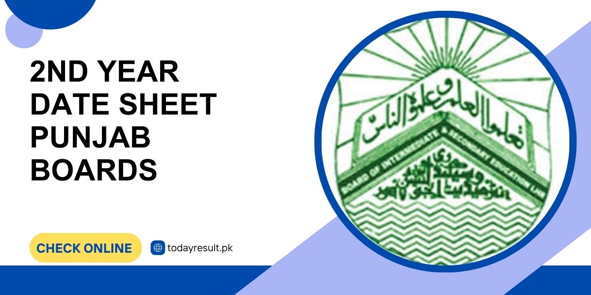 2nd Year Date Sheet Punjab Boards