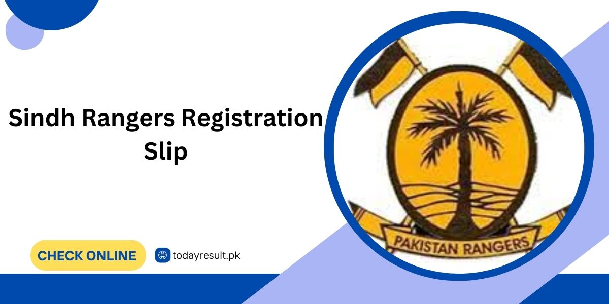 Sindh Rangers Registration Slip