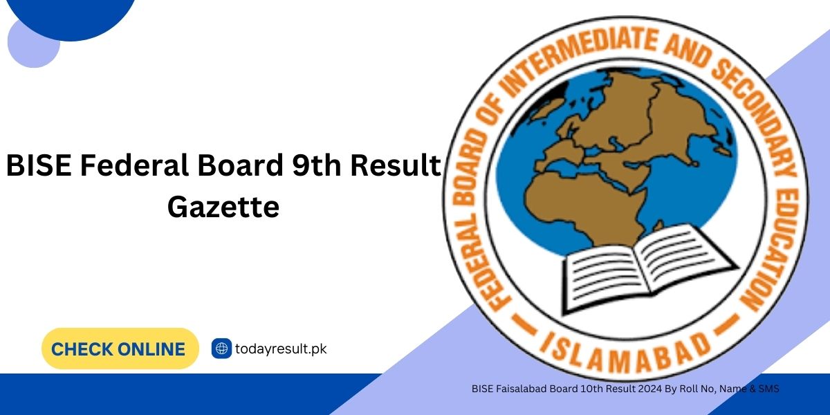 BISE Federal Board 9th Result Gazette