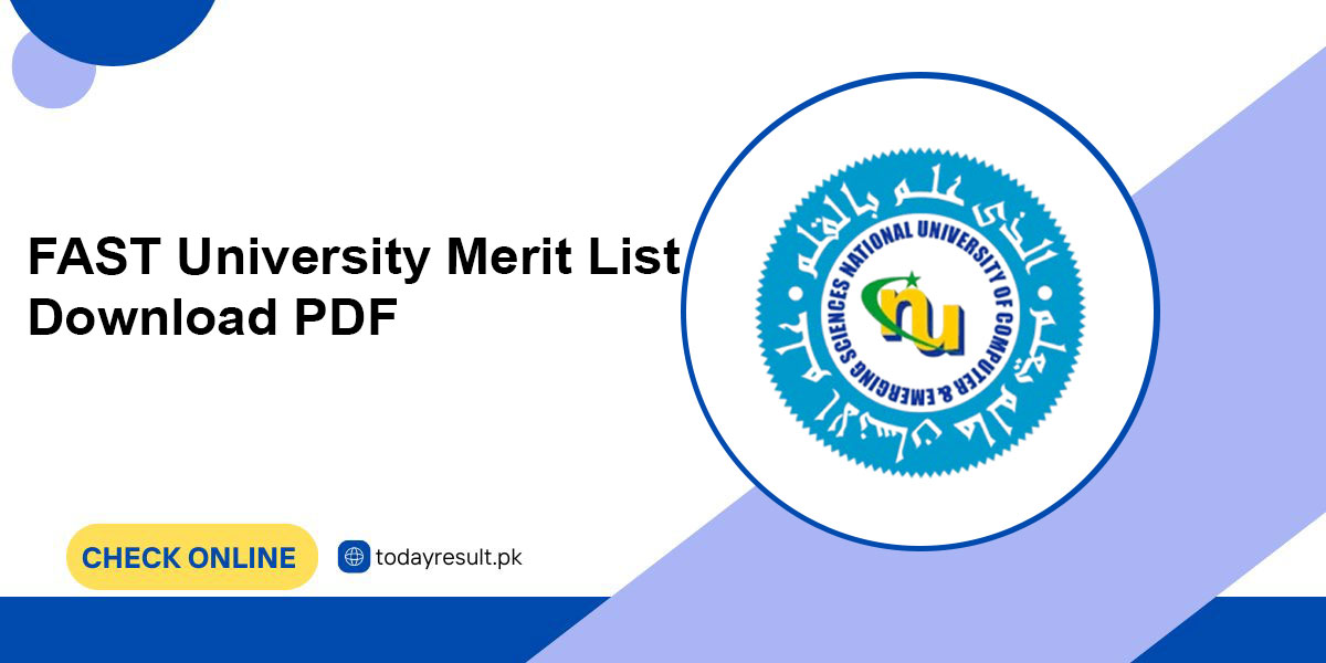 FAST University Merit List Download PDF