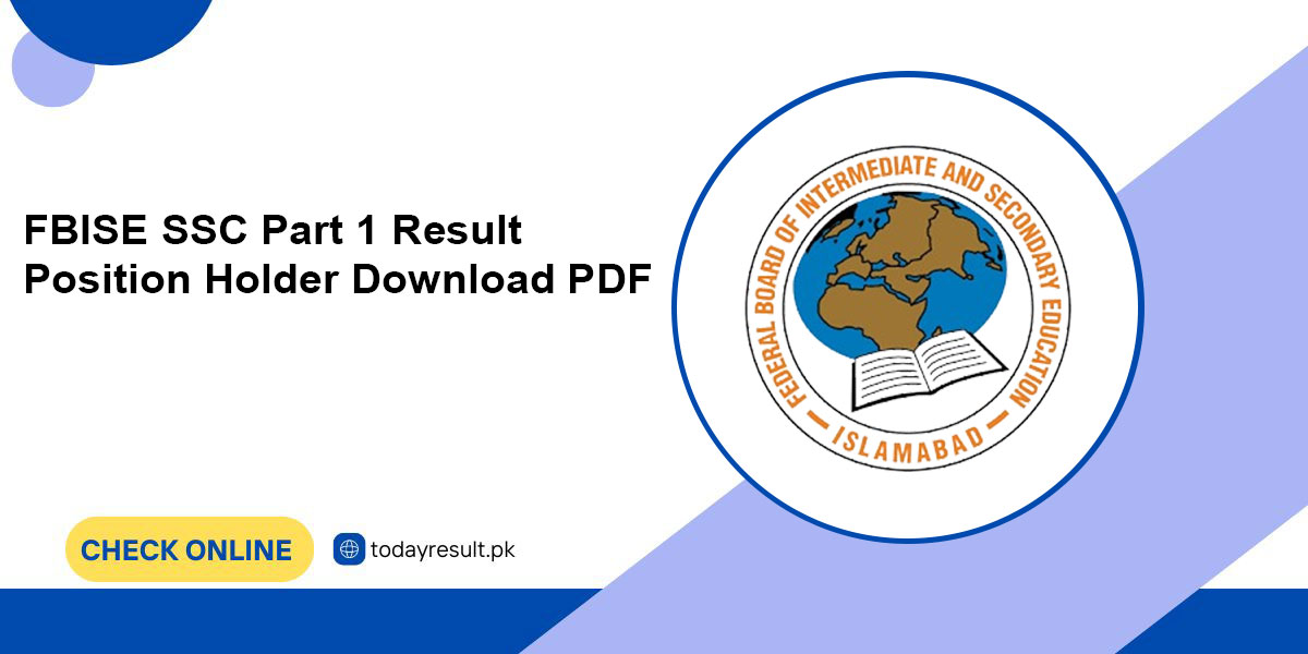 FBISE SSC Part 1 Result Gazette Download PDF