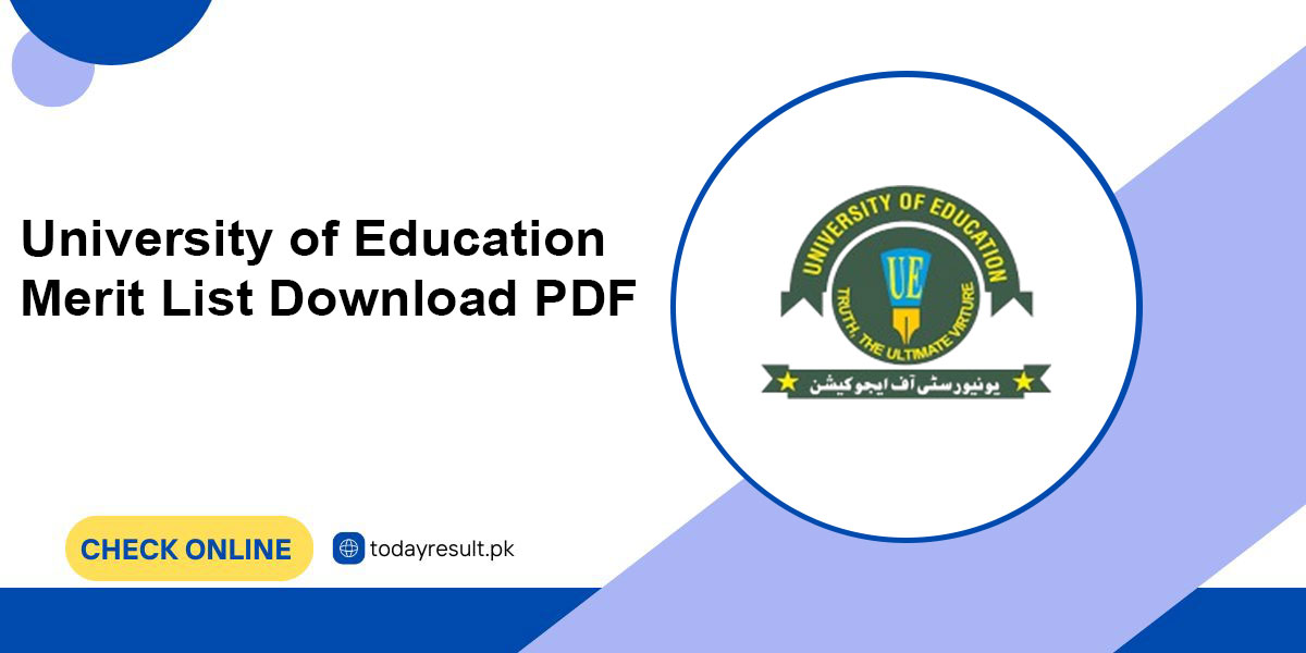 University of Education Merit List Download PDF