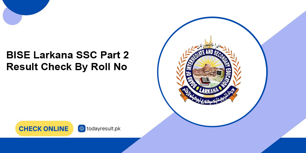 BISE Larkana SSC Part 2 Result Check By Roll No