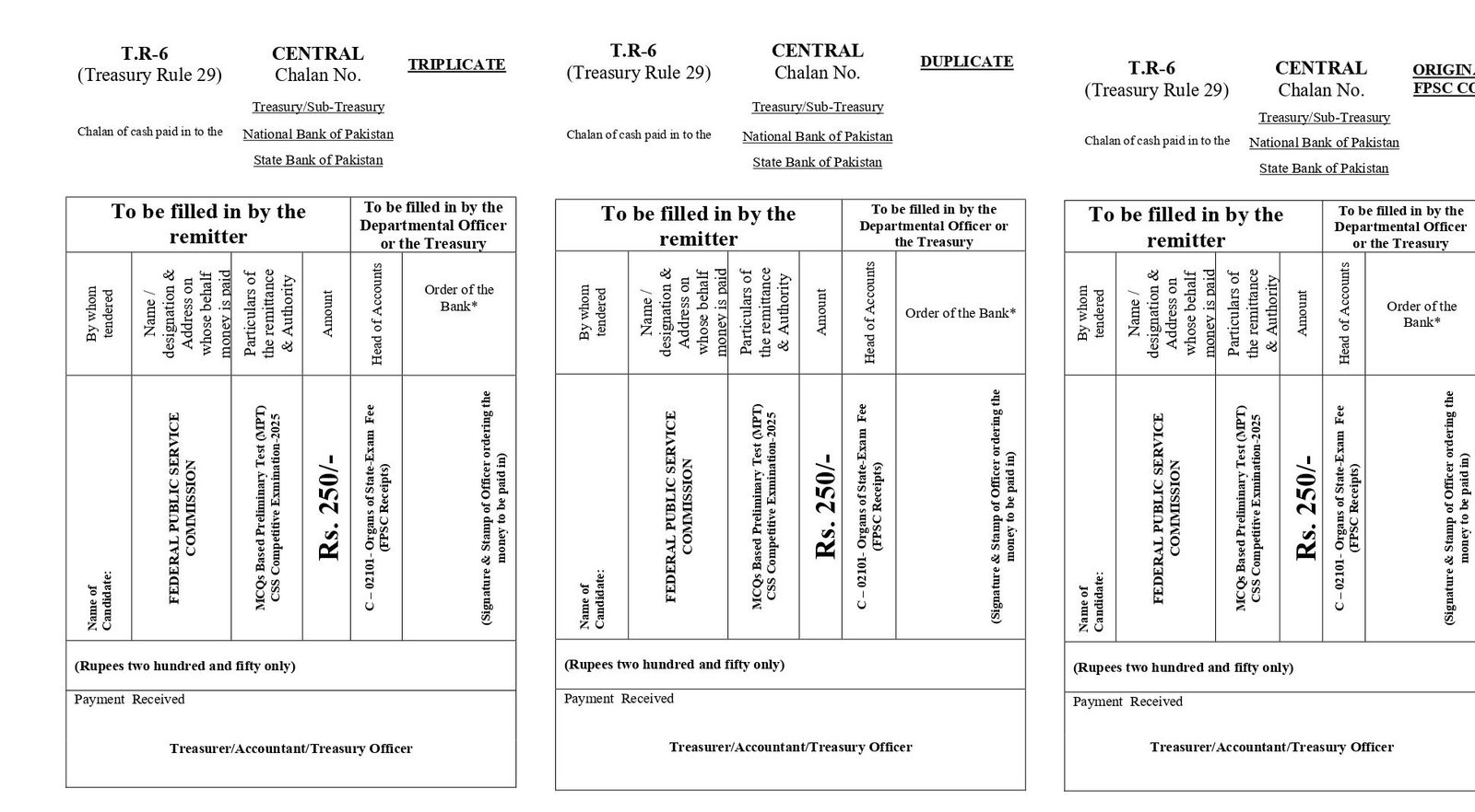 CSS-MPT-Challan-Form