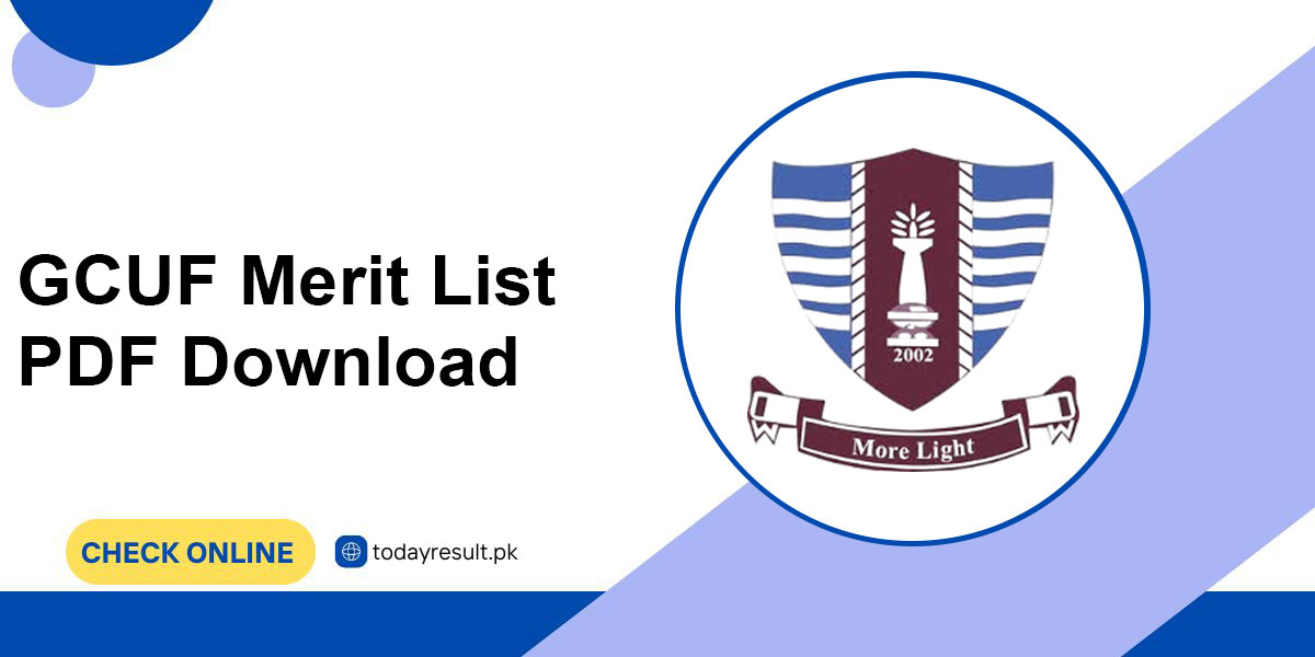 GCUF Merit List PDF Download