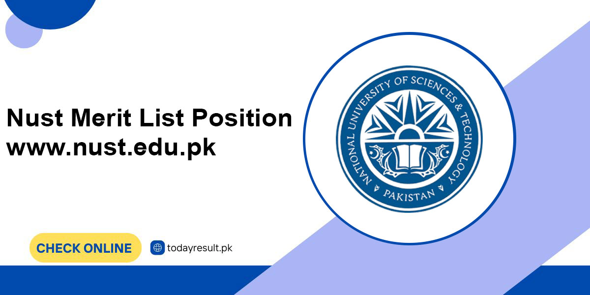 Nust merit list position