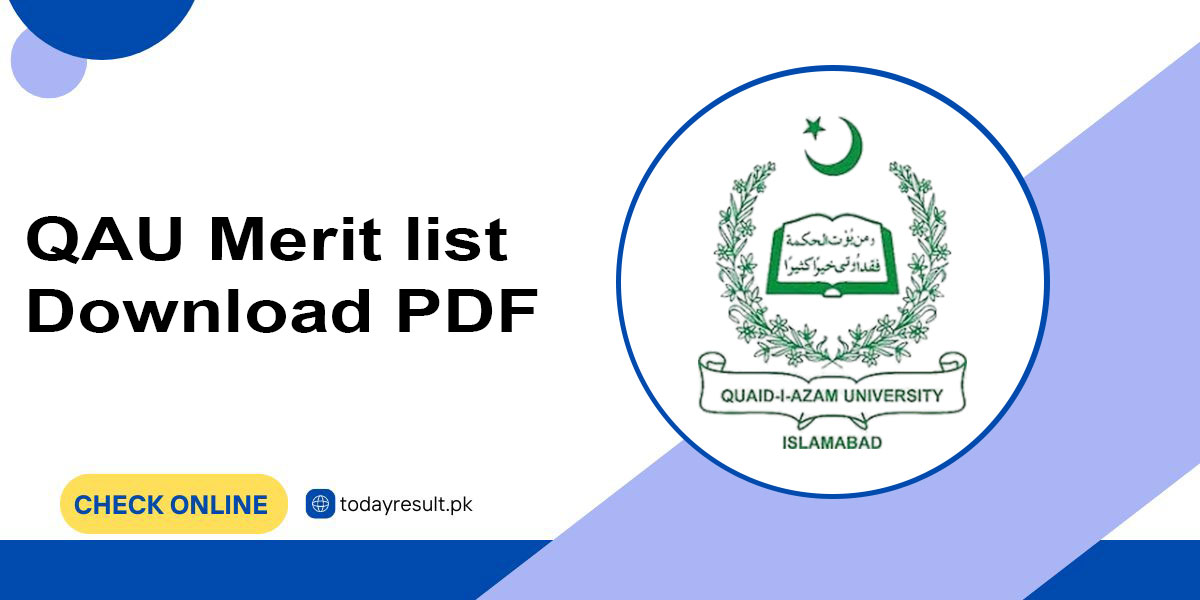 QAU Merit list Download PDF